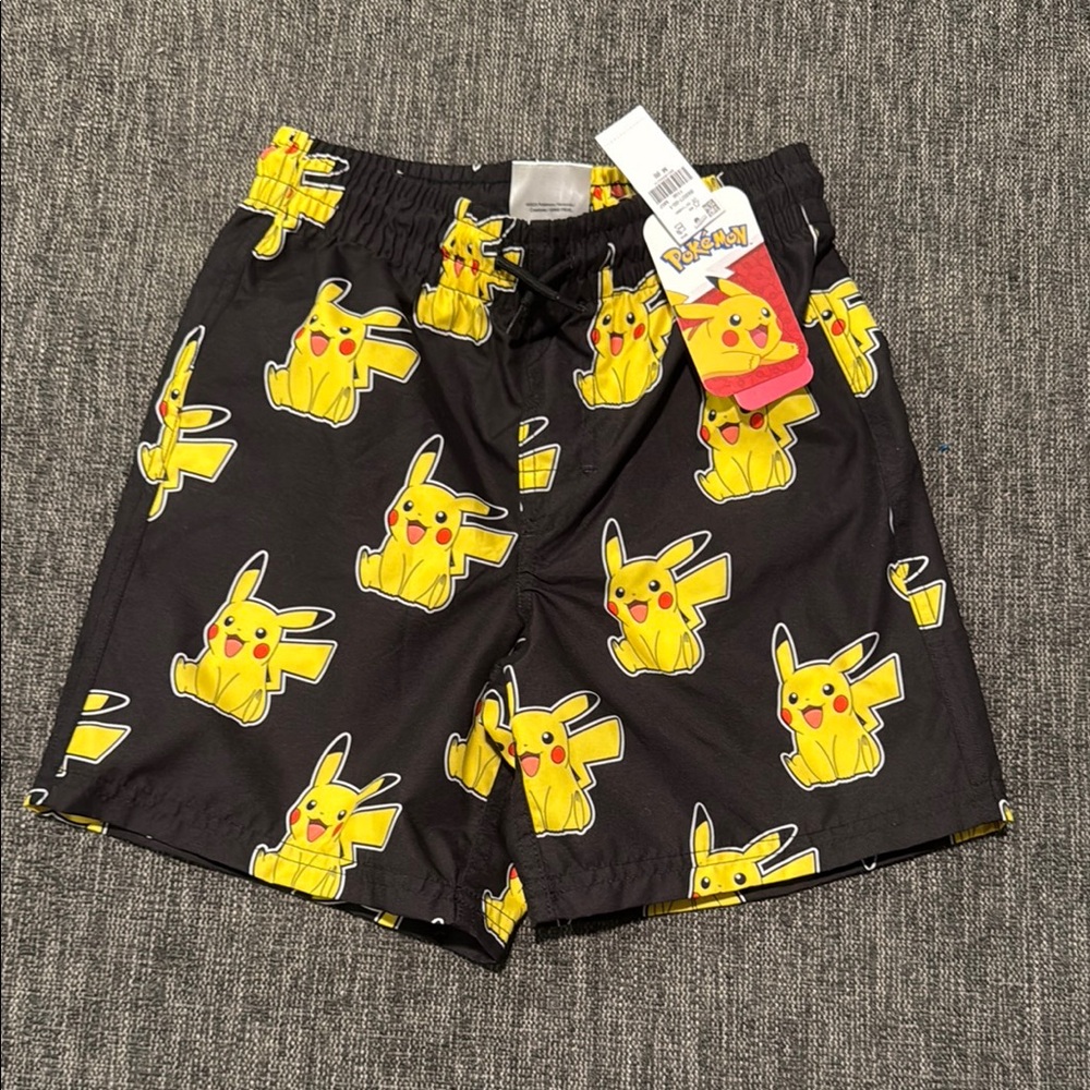Old Navy Black and Yellow Swim Trunks